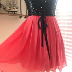 MyMichelle Dresses| Pink & Black strapless| Size:9